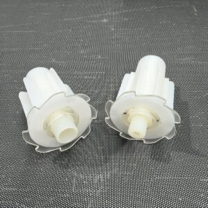 Non-driven butting parts for two roller blinds